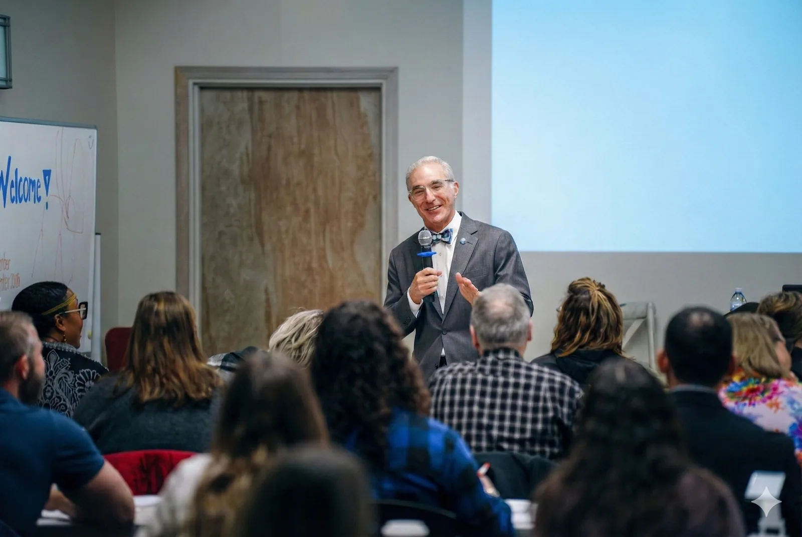 A speaker addressing the room at the Growth Summit